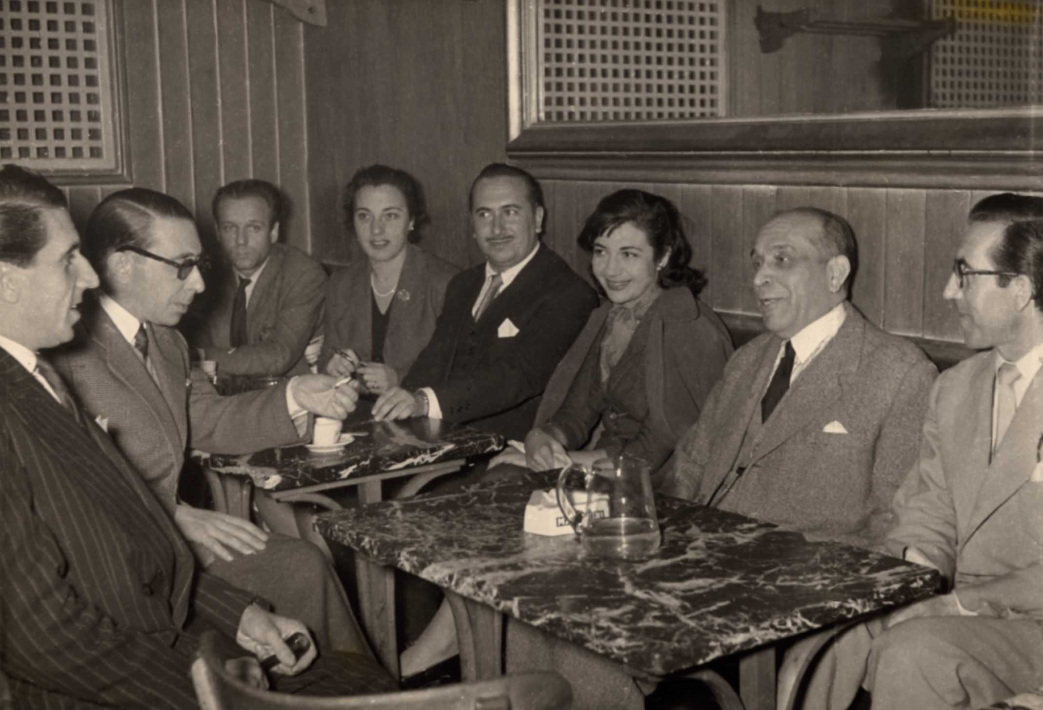 Tertulia no café Xixón, Madrid, 1954